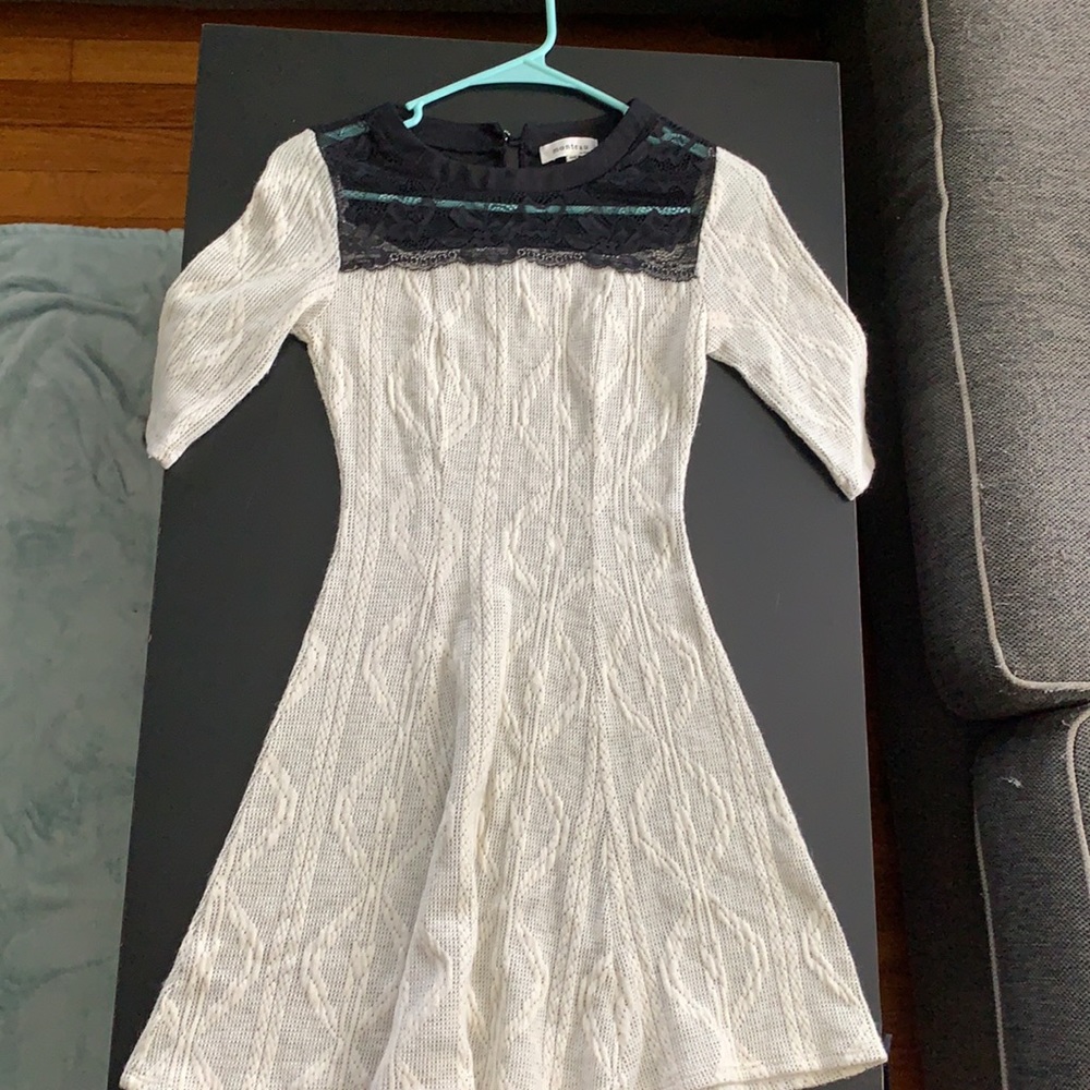 Lacy black and white chic dress
